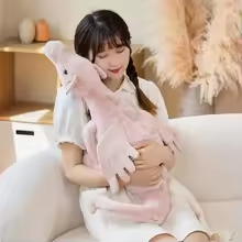 Pink Fluffy Dragon Plush