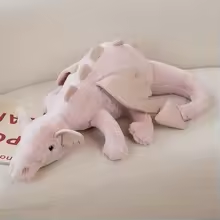 Pink Fluffy Dragon Plush