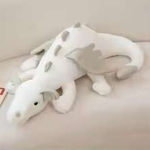 White Fluffy Dragon Plush