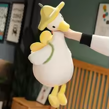 Yellow Flower Hat Duck Plush