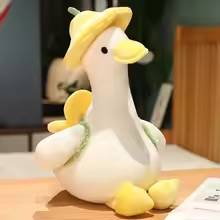 Yellow Flower Hat Duck Plush