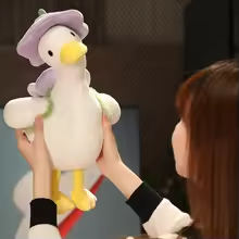 Cute Purple Hat Duck Plush