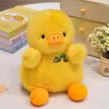Fuzzy Yellow Duck Plush