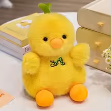 Fuzzy Yellow Chicken Plush
