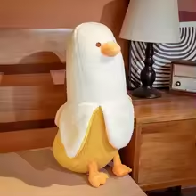Big Fuzzy Banana Duck Plush