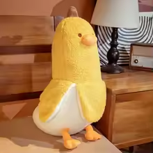 Reverse Peel Banana Duck Plush