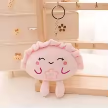 Mini Rose Dumpling Keychain Plush