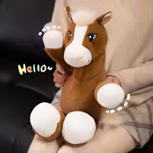 Kawaii Brown Horse Plush