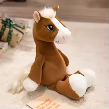 Kawaii Light Brown Horse Plush