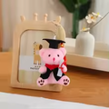 Graduation Pink Bear Keychain