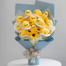 Kawaii Eggs Blue Bouquet Plush