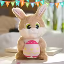 Cute Easter Bunny With Egg Plush
