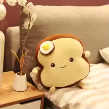 Big Dark Bread Toast Plush