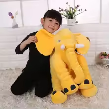 Big Snuggly Yellow Elephant Plush