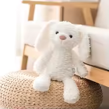 Fluffy White Rabbit Plush