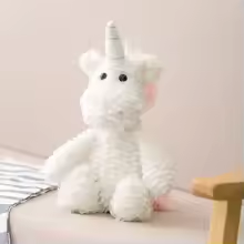 Fluffy White Unicorn Plush