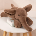Big Fluffy Brown Elephant Plush