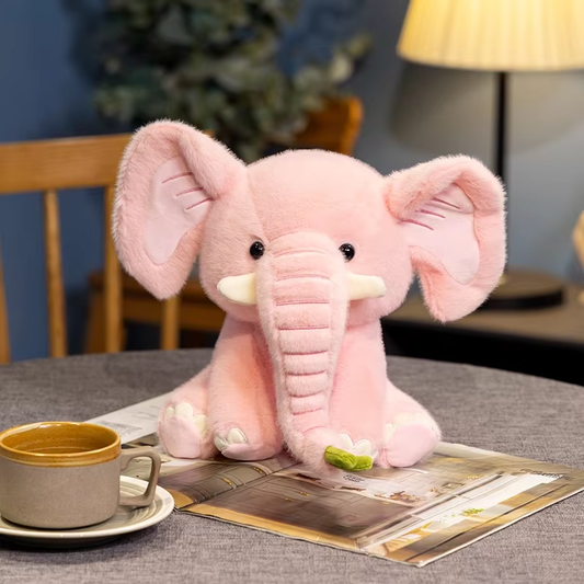Pink Eating Elephant Plush