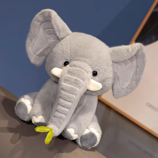 Fluffy Eating Elephant Plush