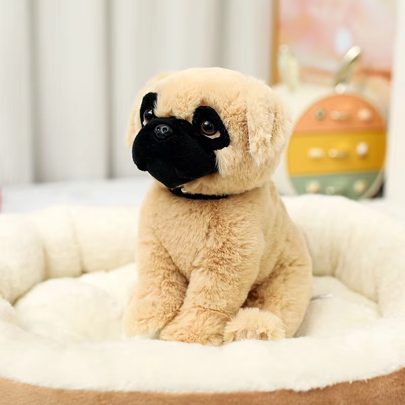 Fluffy Sitting Pug Plush