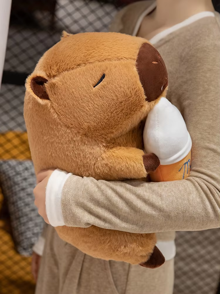 Capybara Drinking Milk Plush