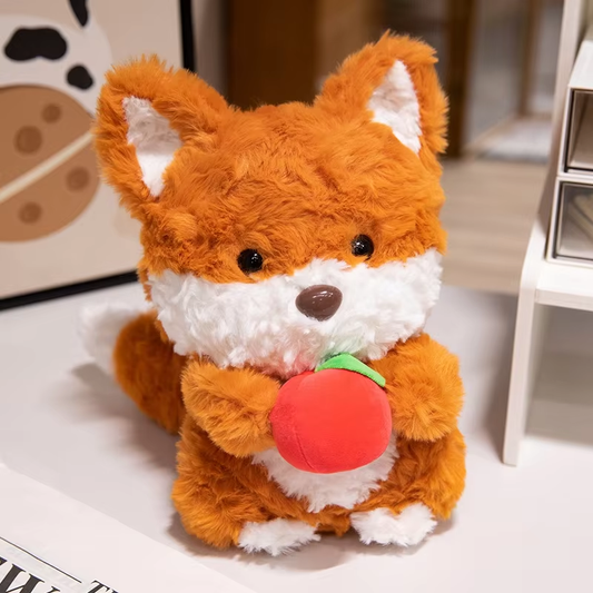 Fluffy Eating Fox Plush