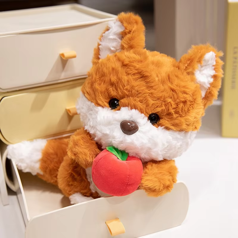 Fluffy Eating Fox Plush