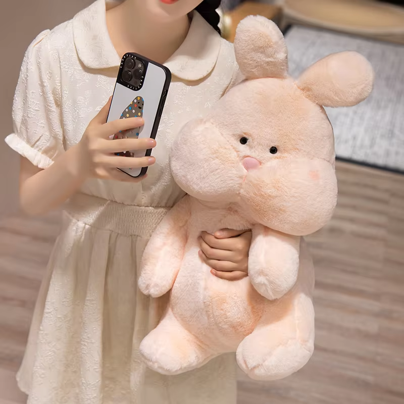 Big Cheeks Fluffy Rabbit Plush