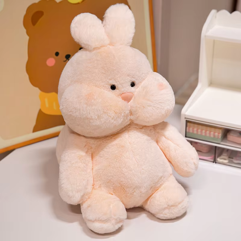 Big Cheeks Fluffy Rabbit Plush