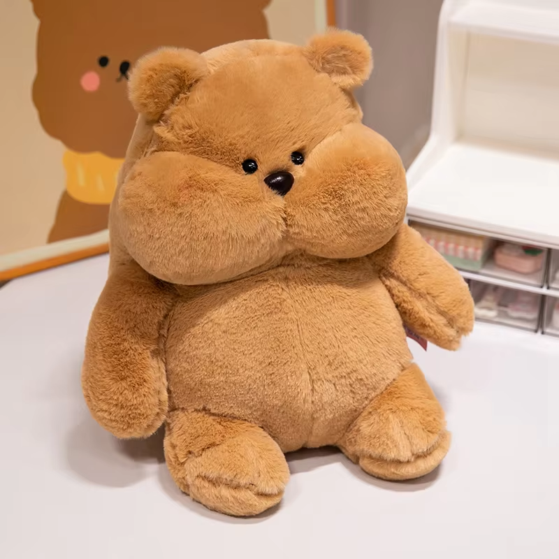 Big Cheeks Fluffy Bear Plush