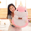 Fat Pink Hamster Eating Cake Plush