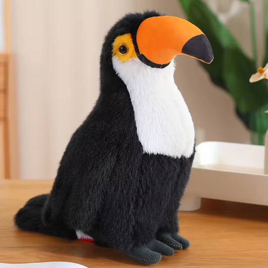 Fluffy White Toco Toucan Plush