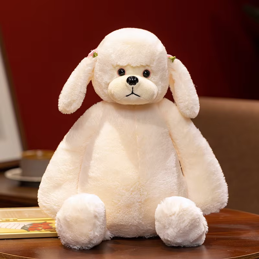 Soft White Poodle Dog Plush