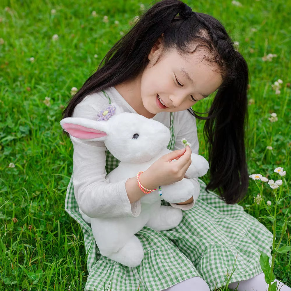 White Fluffy Bunny Plush