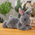 Fluffy Dark Grey Bunny Plush