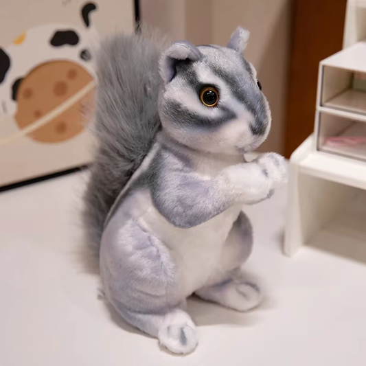 Cute Squishy Grey Squirrel Plush