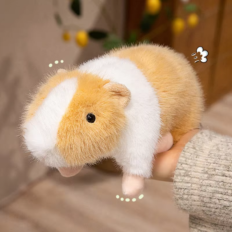 Fluffy Beige Guinea Pig Plush