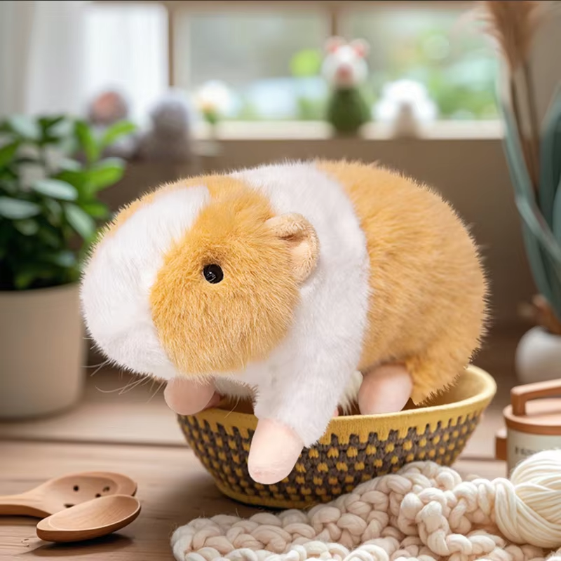 Fluffy Beige Guinea Pig Plush