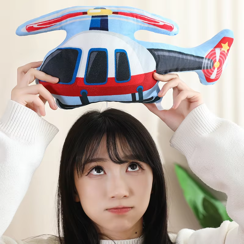 Squishy Helicopter Pillow Plush
