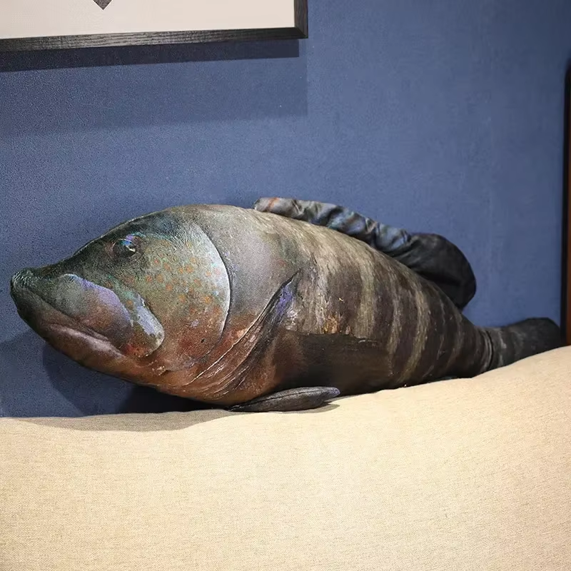 Realistic Grouper Squishy Plush