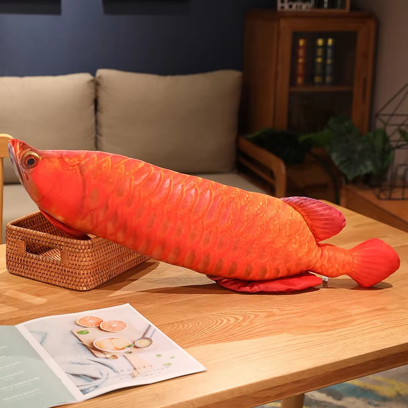 Long Squishy Orange Fish Plush