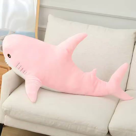 Fluffy Pink Shark Plush