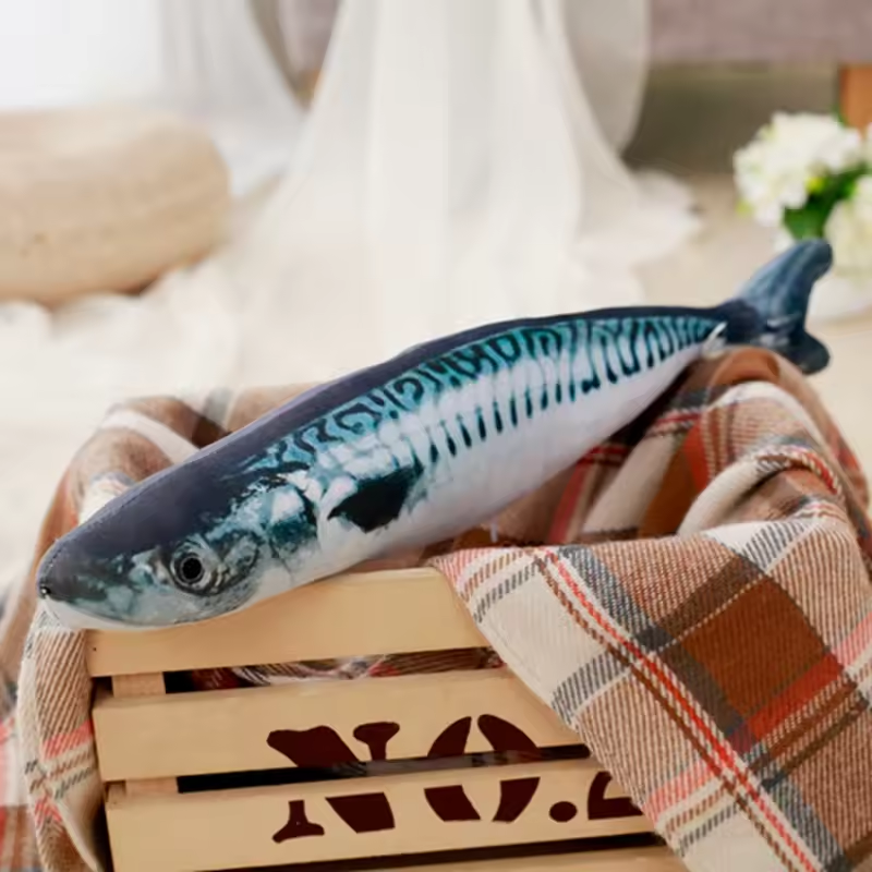 Realistic Mackerel Squishy Plush