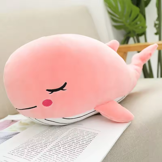 Happy Pink Whale Plush