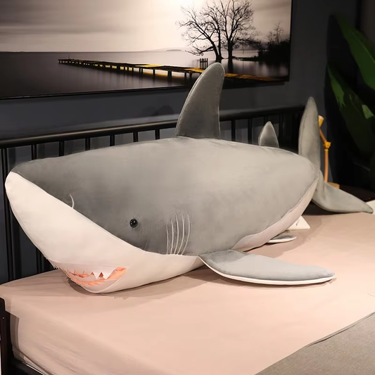 Huge Grey Tiger Shark Plush