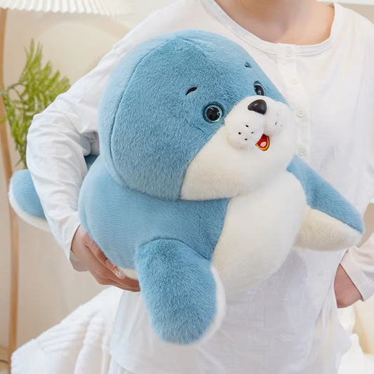 Fluffy Fat Blue Seal Plush