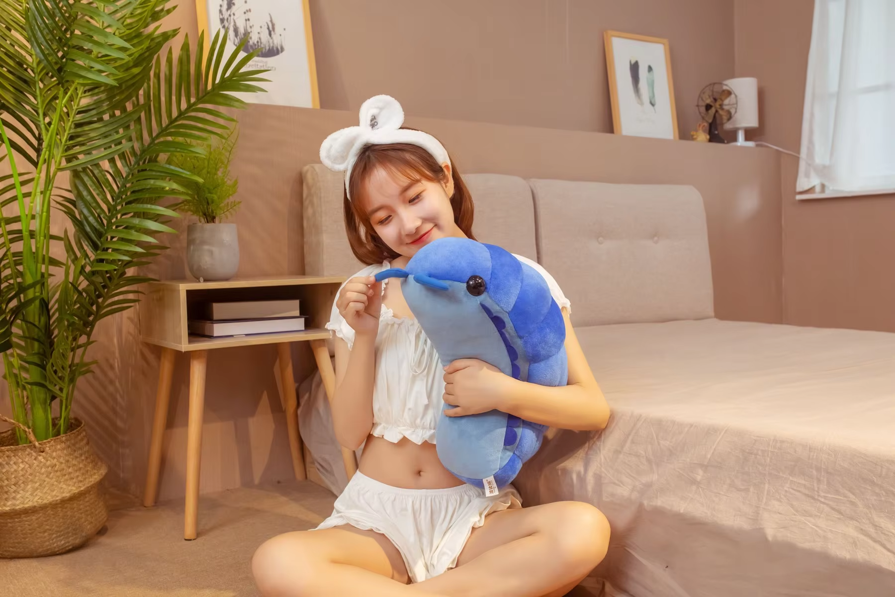Cute Blue Larva Plush