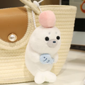 Spinning Hat Harp Seal Keychain