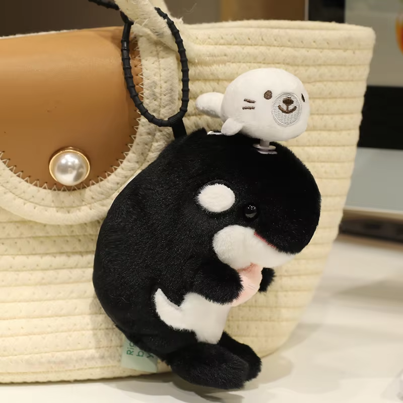 Spinning Hat Orca Keychain