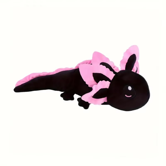 Pink & Black Axolotl Plush